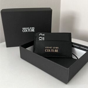 ⭕️ VERSACE JEANS Men’s Card Holder Wallet Black Designer